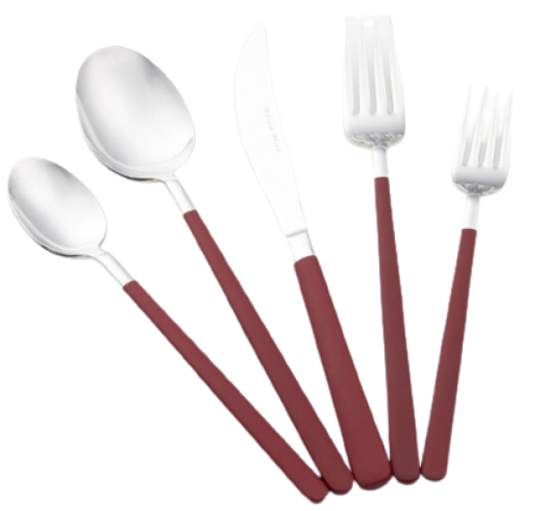 Mikasa Moor Pluma Bordo Çelik 30 Parça Çatal Kaşık Bıçak Takımı