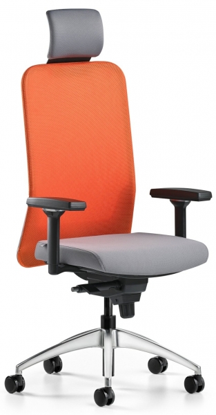Bürotime Comfy Başlıklı 3D Kol Krom Çalışma Koltuğu