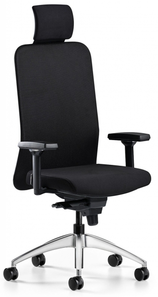 Bürotime Comfy Başlıklı 3D Kol Krom Çalışma Koltuğu