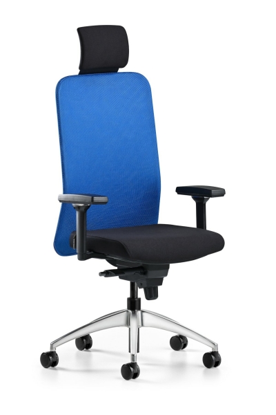 Bürotime Comfy Başlıklı 3D Kol Krom Çalışma Koltuğu