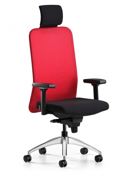 Bürotime Comfy Başlıklı 3D Kol Krom Çalışma Koltuğu