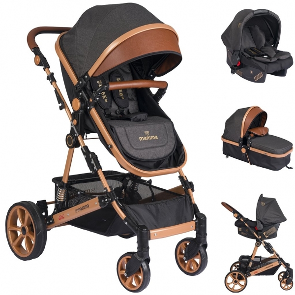 Mamma Leopar Gold Travel Sistem Bebek Arabası