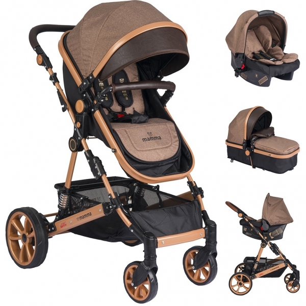 Mamma Leopar Gold Travel Sistem Bebek Arabası