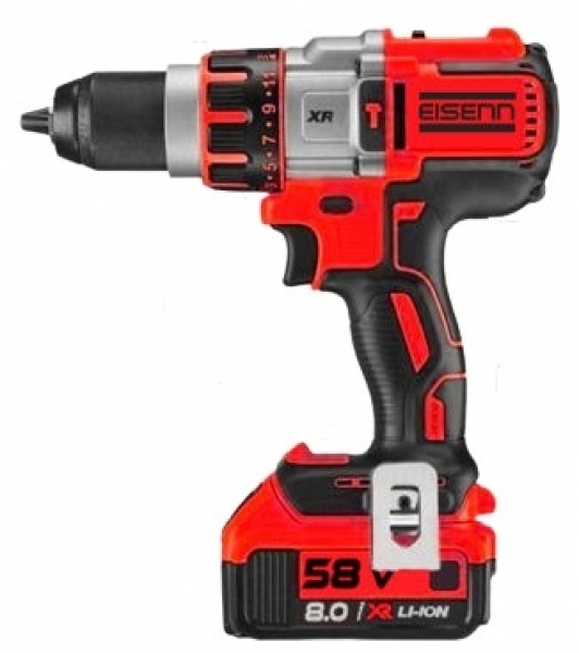 Eisenn XR 58V 8 Ah Akülü Matkap (Kırmızı)