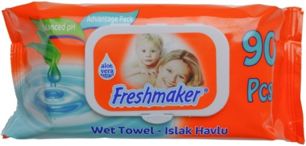 Freshmaker Aloe Vera Özlü Islak Havlu (90 Yaprak)