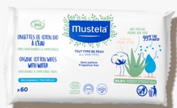 Mustela Organik Pamuklu Islak Mendil