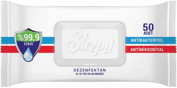 Sleepy Antibakteriyel Dezenfektan Islak Havlu