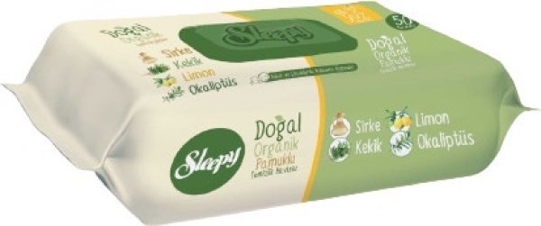 Sleepy Doğal Organik Pamuklu Islak Havlu