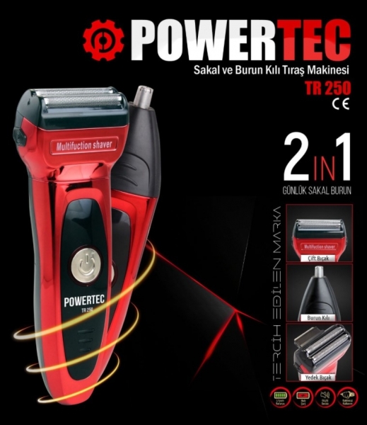Powertec TR-250 Çok Amaçlı Tıraş Makinesi