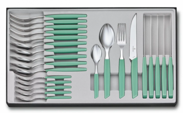 Victorinox 6.9096.12W41.24 Swiss Modern 24 Parça Çatal Kaşık Bıçak Takımı