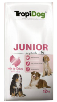 Tropidog Premium Orta ve Küçük Irk Hindili Pirinçli 8 kg Köpek Maması