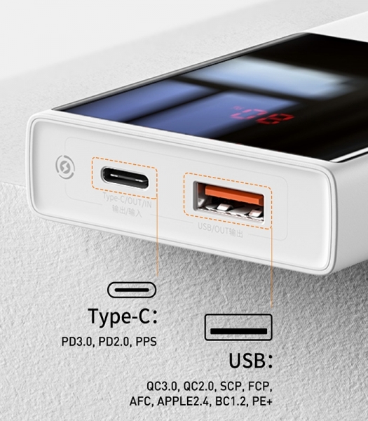 Baseus Super Mini Dijital 22.5W 10000 mAh Powerbank