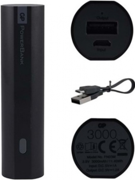 GP GPFN03SBE/2B1 3000 mAh Powerbank