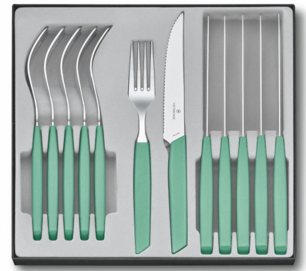 Victorinox 6.9096.12W41.12 Swiss Modern 12 Parça Çatal Kaşık Bıçak Takımı