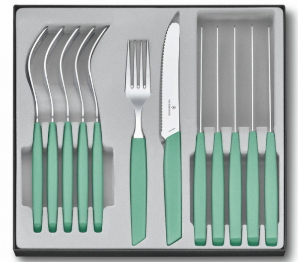 Victorinox 6.9096.11W41.12 Swiss Modern 12 Parça Çatal Kaşık Bıçak Takımı