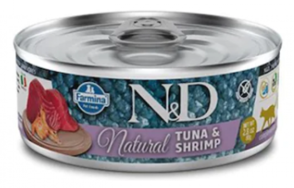 N&D Naturel Tuna ve Karidesli 80 gr Kedi Maması