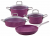 Emsan Premium 7 Parça Granit Violet Metal Tencere ve Tava Seti