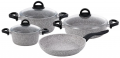 Emsan Premium 7 Parça Granit Grey Tencere Seti resim
