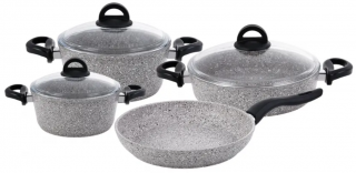Emsan Premium 7 Parça Granit Grey Tencere Seti