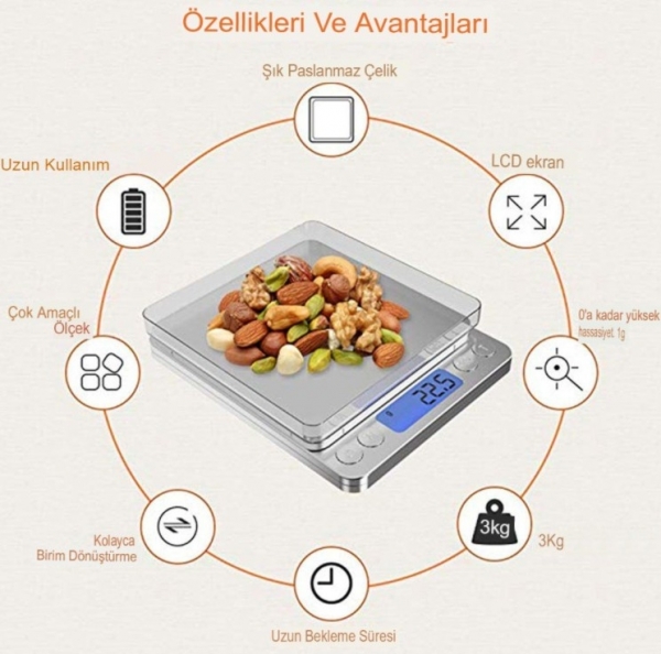 Reidan Hassas Tartı Mutfak Terazisi