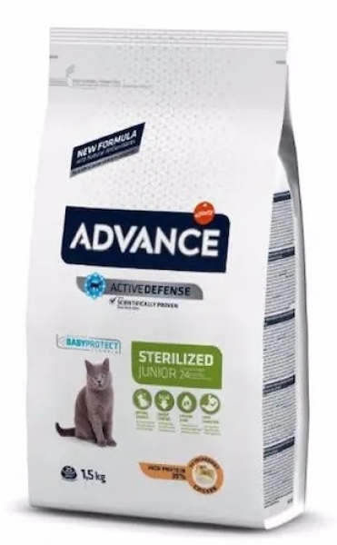 Advance Junior Sterilized Tavuklu 1.5 kg Kedi Maması (1500 gr)