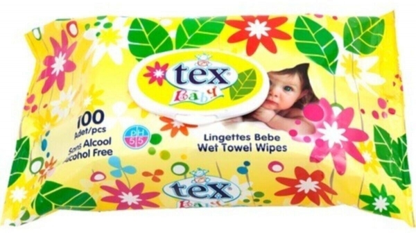 Tex Baby Sarı Islak Mendil