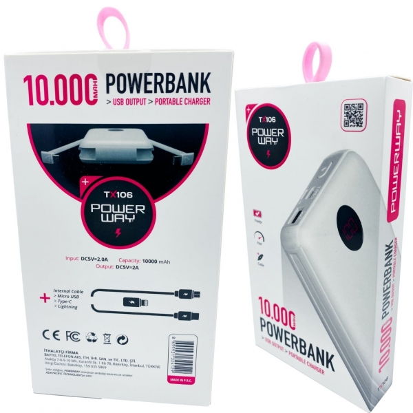Powerway TX106 10000 mAh Powerbank