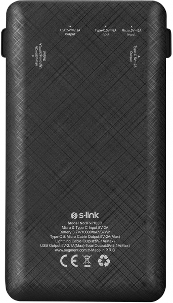 S-link IP-T100C 10000 mAh Powerbank
