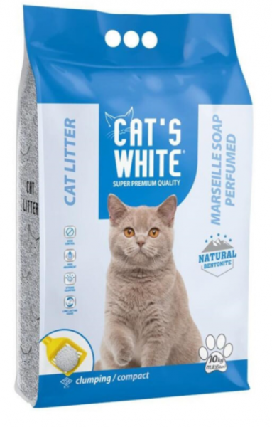 Cat's White Marsilya Sabun Kokulu 10 kg Kedi Kumu