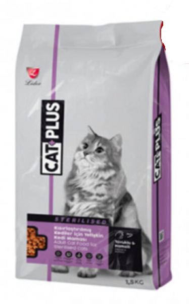CatPlus Tavuklu Hamsili Kısırlaştırılmış 1.5 kg Kedi Maması