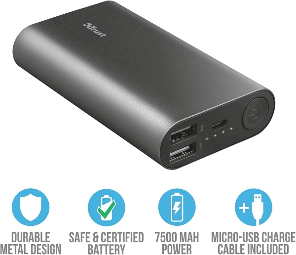 Trust Luco Metal 7500 mAh Powerbank
