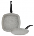Emsan Premium Grey Granit Krep ve Grill Tava Seti resim