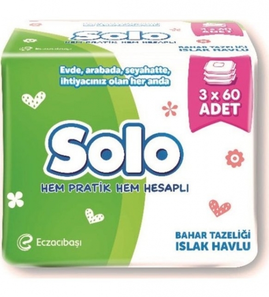 Solo Bahar Tazeliği Islak Havlu (60 Yaprak)