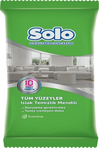 Solo Tüm Yüzeyler Islak Temizlik Mendili
