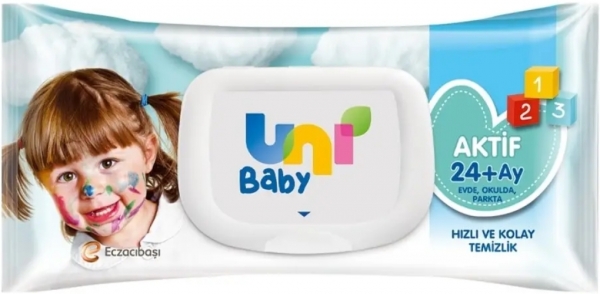 Uni Baby Aktif Islak Mendil (72 Yaprak)