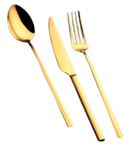 Kahramanlar Flora Gold 90 Parça Çatal Kaşık Bıçak Takımı