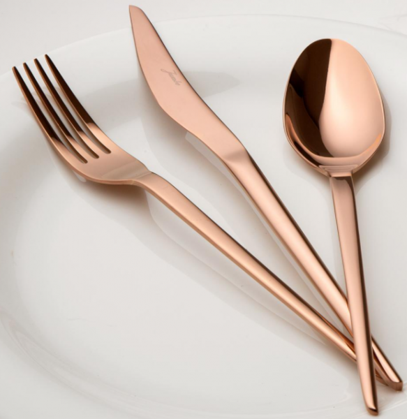Jumbo 5700 Cius Titanyum Bronz 84 Parça Çatal Kaşık Bıçak Takımı