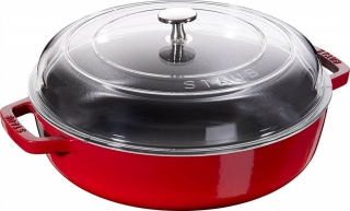 Staub Cam Kapaklı Döküm Sote Tenceresi 26 cm