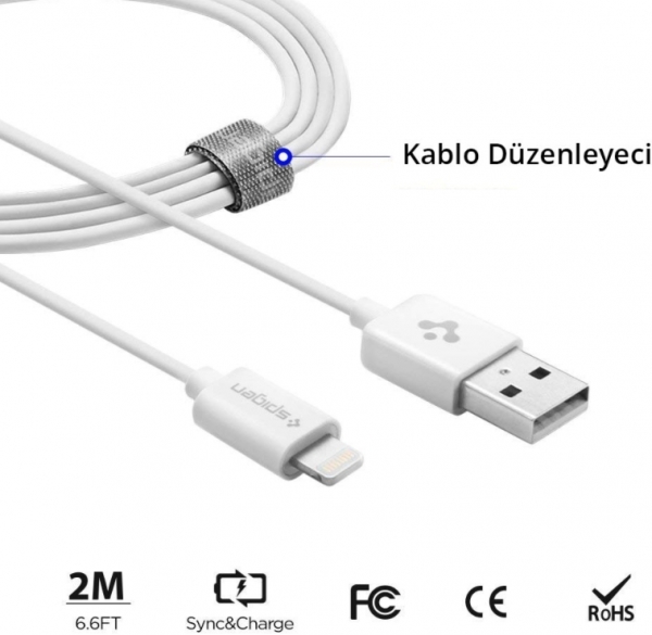 Spigen Essential C20LS Şarj Kablosu