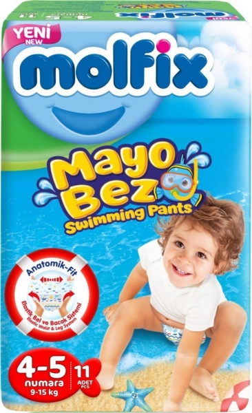 Molfix Swimming Pants 4-5 Beden 11 Adet Bebek Bezi