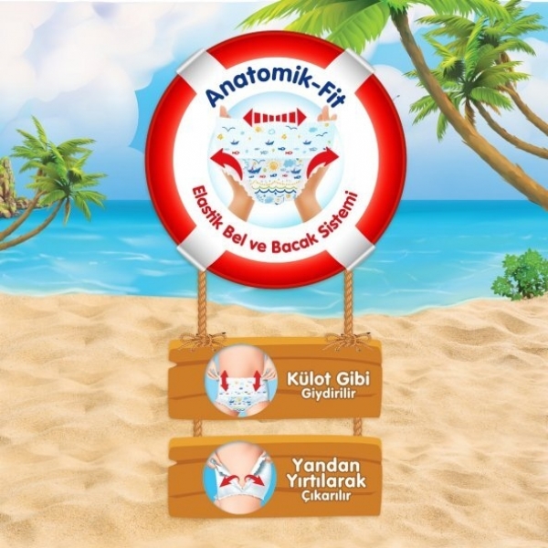 Molfix Swimming Pants 4-5 Beden 11 Adet Bebek Bezi