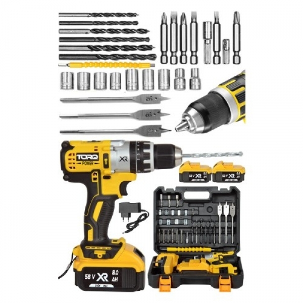 Torq Power XR 58 V 8 Ah Akülü Matkap (Sarı)