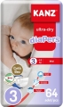 Kanz Ultra-Dry 3 Beden 64 Adet Bebek Bezi