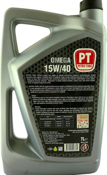 Petro Time Omega 15W-40 Motor Yağı (7 litre)