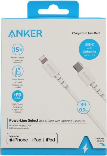 Anker PowerLine Select A8612 Şarj Kablosu (0.9 m)