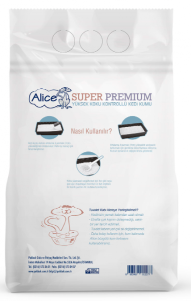 Alice Aktif Karbonlu Premium 10 lt Kedi Kumu