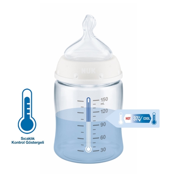 Nuk First Choice Plus Sıcaklık Kontrol Göstergeli PP (150 ml)
