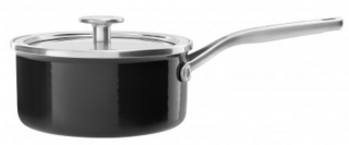 KitchenAid Art Onyx Black Emaye Çelik Sos Tavası 16 cm