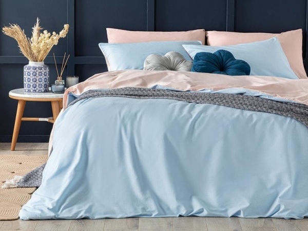 English Home Plain 160x220 cm (Mavi / Pudra)