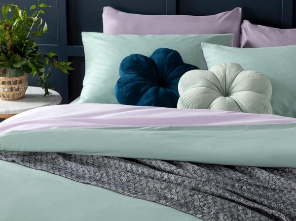 English Home Plain 200x220 cm (Seledon / Lila)